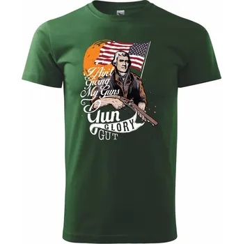 Gun Glory Gut - Triko extra velké (5-8XL) - 7XL ( Lahvově zelená )