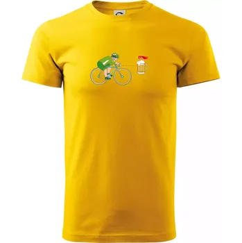 Pánské tričko Pivo je můj cíl (Pecka design) - Triko extra velké (5-8XL) - 8XL ( Žlutá )