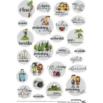 samolepka HuráPapír Samolepky A5 - Prázdniny č.1