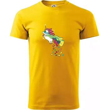 Sweet jednorožec (Pecka design) - Triko extra velké (5-8XL) - 7XL ( Žlutá )
