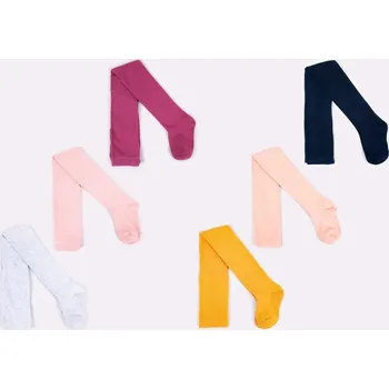 Punčochové kalhoty hladké jednobarevné 80-86 Mix barev