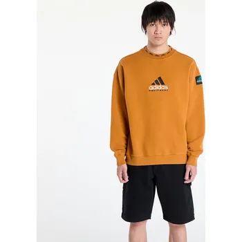 Pánská mikina Mikina adidas EQT Wash Crewneck Sweatshirt Craft Ochre/ White M