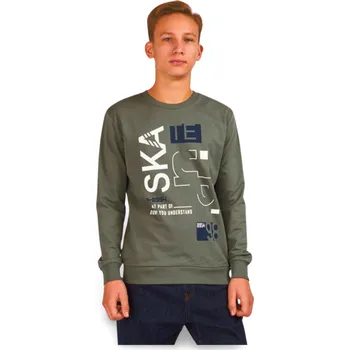 Chlapecké oblečení Chlapecká mikina Skate 98 - khaki 152