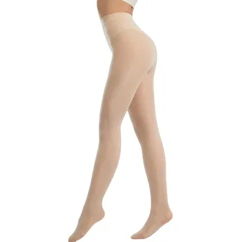 Dámské ponožky Dámské průhledné punčochy odolné proti roztržení Protiskluzové tenké nylonové punčochy Push-up efekt Zeštíhlení Prodyšný materiál béžova