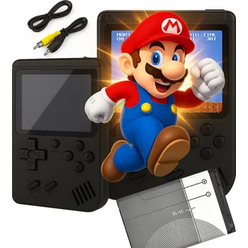 Herní konzole PŘENOSNÁ HERNÍ KONZOLE 400 RETRO HER MARIO BROSS PACMAN THANK ČERNÁ TRUSTY