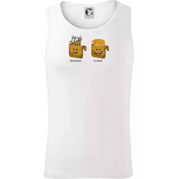 Před výplatou po výplatě (Pecka design) - Tílko pánské Core - XL ( Bílá )