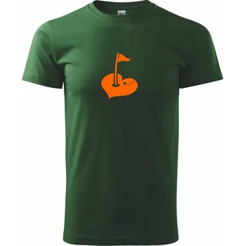 Golf srdce - Triko extra velké (5-8XL) - 8XL ( Lahvově zelená )