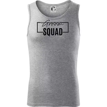 Trika na rozlučku ve čtverci - Groom Squad - Tílko pánské Core - L ( Tmavě šedý melír )