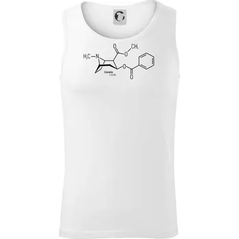 Molekulární struktura Cocaine Kokain - Tílko pánské Core - L ( Bílá )