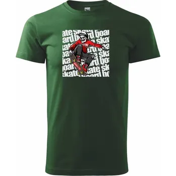 Pánské tričko Skate red boy - Triko extra velké (5-8XL) - 7XL ( Lahvově zelená )