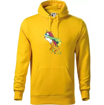 Pánská mikina Sweet jednorožec (Pecka design) - Mikina pánská Cape s kapucí - 3XL ( Žlutá )