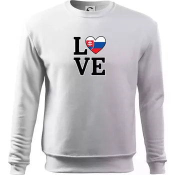 Pánská mikina Love Slovenská vlajka - Mikina Essential pánská - M ( Bílá )