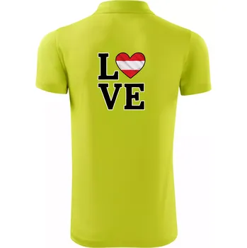 Pánská košile Love Rakouská vlajka - Polokošile Victory sportovní (dresovina) - 2XL ( Limetková )