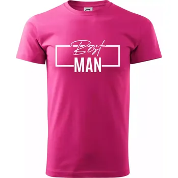 Pánské tričko Trika na rozlučku ve čtverci - Best man - Klasické pánské triko vyšší gramáže - 4XL ( Purpurová )