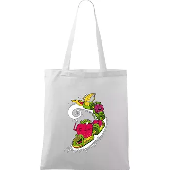 Milkshake vlak kreslený (Pecka design) - Taška bavlněná - 42 x 38 cm ( Bílá )