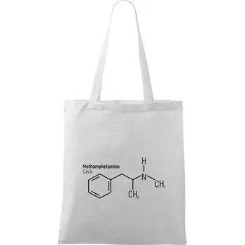 Molekulární struktura Metamfetamin - Taška bavlněná - 42 x 38 cm ( Bílá )