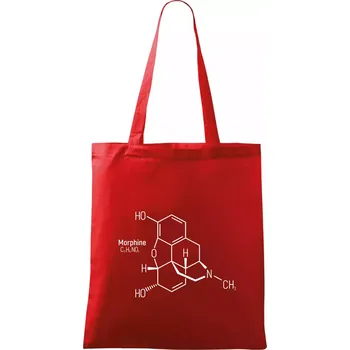 Nákupní taška Molekulární struktura Morfin - Taška bavlněná - 42 x 38 cm ( Červená )