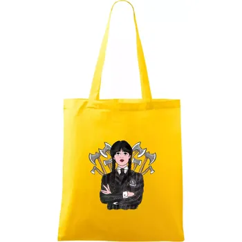 Sekery - holka v černém (Pecka design) - Taška bavlněná - 42 x 38 cm ( Žlutá )