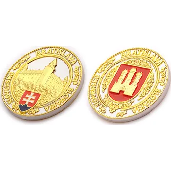 Pamětní mince Bratislava Slovensko - stříbrná-zlatá