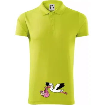 Pánská košile Čáp a miminko - holka (Hana-creative) - Polokošile Victory sportovní (dresovina) - 3XL ( Limetková )