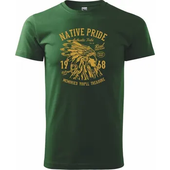 Pánské tričko Native Pride - Triko extra velké (5-8XL) - 8XL ( Lahvově zelená )