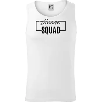 Trika na rozlučku ve čtverci - Groom Squad - Tílko pánské Core - S ( Bílá )