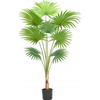 umělá květina UMĚLÁ Rostlina PALMA Vějířovitá XXL V KVĚTINÁČI REALISTICKÁ 160 cm