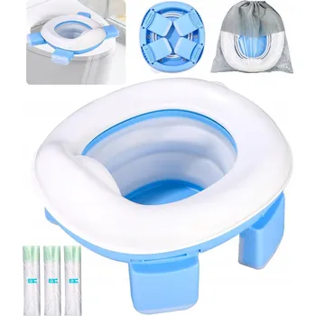 Nočník 3v1 SKLÁDACÍ NOČNÍK Pro Děti CESTOVNÍ Turistický Přenosný Záchod