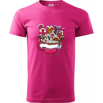 Pánská móda Vánoční Punč - hrneček (Pecka design) - Klasické pánské triko vyšší gramáže - L ( Purpurová )