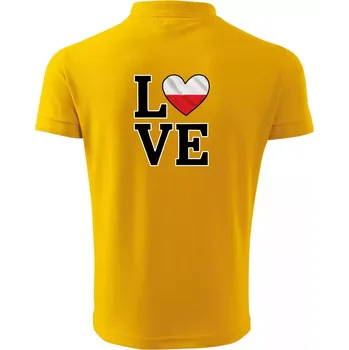 Pánská košile Love Polská vlajka - Polokošile pánská Pique Polo 203 - S ( Žlutá )