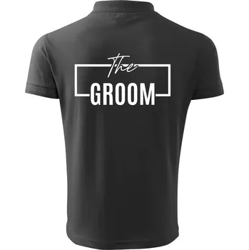 Pánská košile Trika na rozlučku ve čtverci - The Groom - Polokošile pánská Pique Polo 203 - S ( Tmavá břidlice (šedá se zeleným nádechem) )