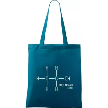 Molekulární struktura Ethanol - Taška bavlněná - 42 x 38 cm ( Petrolejová )