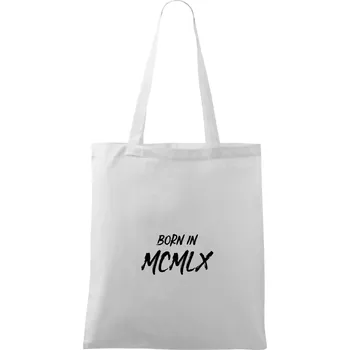 Born in - Římské číslo 1960 - Taška bavlněná - 42 x 38 cm ( Bílá )