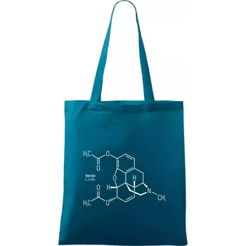 Molekulární struktura Heroin - Taška bavlněná - 42 x 38 cm ( Petrolejová )
