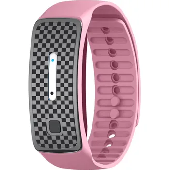 Přípravek proti hmyzu Ultrazvukový náramek proti komárům pro děti Elektronický bionický letní odpuzovač Sonický repelent Nabíjecí bezpečný ekologický růžová