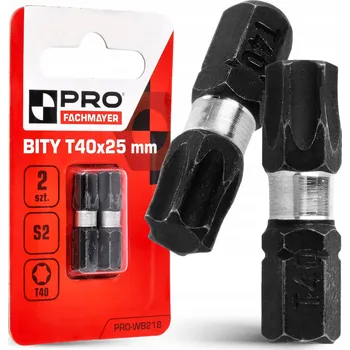 Bit Rázové bity TX40 25mm | Rázová koncovka do vrtačky 2 ks