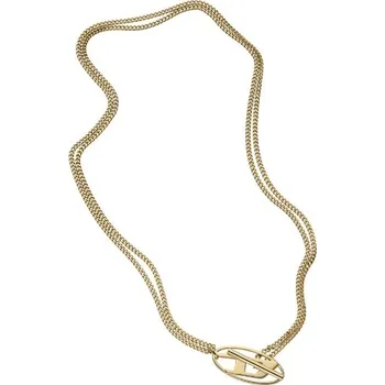 Náhrdelník Diesel Dvojitý pozlacený unisex náhrdelník z oceli DX1567710 + 2 měsíce na vrácení zboží