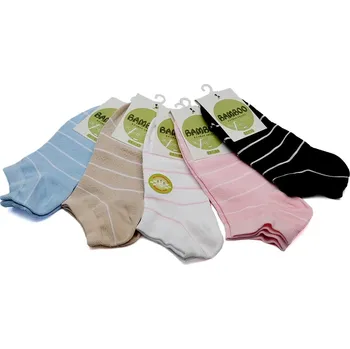 Bambusové ponožky nízké BAMBOO 36134 proužky Barva: sv. modrá, Velikost: 35-38