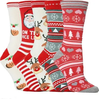 Dámské ponožky PONDY.CZ Dámské ponožky vánoční motivy SOLJQ16 37-41 Mix barev