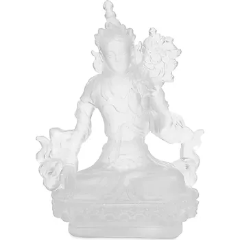 Milujeme Kameny Bílá Tara - žensky Buddha - skleněná soška Feng shui 516939