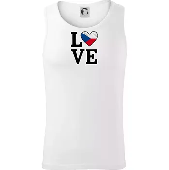 Love Česká vlajka - Tílko pánské Core - XL ( Bílá )