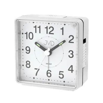 Budík JVD Tichý netikající ručkový budík JVD SRP26.2 SWEEP s plynulým chodem (nejlevnější)