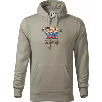 Pánská mikina Československo 100 let - pivo (Pecka design) - Mikina pánská Cape s kapucí - 5XL ( Light khaki )