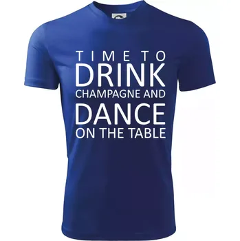 Chlapecké tričko Time to drink Champagne - Dětské triko sportovní (dresovina) - 146 cm/10 let ( Královská modrá )