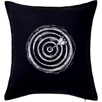 Polštář Terč kreslený křídou - Polštář 50x50 - 50x50 - Pouze potah ( Černá )