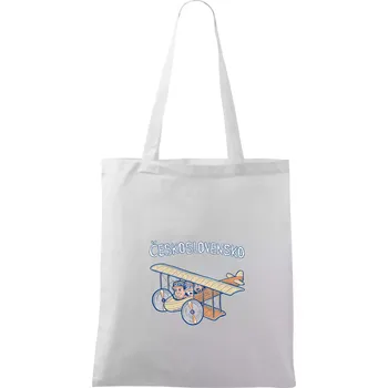 Nákupní taška Československo letadlo (Pecka design) - Taška bavlněná - 42 x 38 cm ( Bílá )