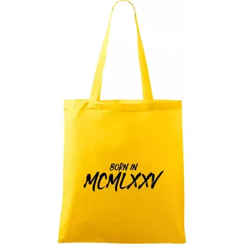 Born in - Římské číslo 1975 - Taška bavlněná - 42 x 38 cm ( Žlutá )