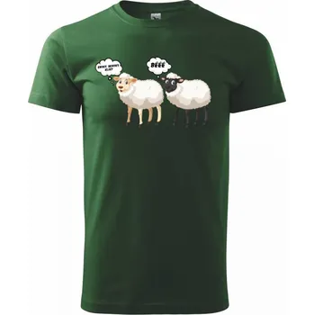 Pánské tričko Enyky benyky kliky bééé - Triko extra velké (5-8XL) - 7XL ( Lahvově zelená )