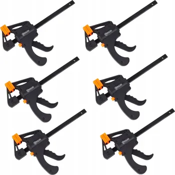 Truhlářská svěrka Sada 6x TRUHLÁŘSKÁ SVĚRKA JEDNORUČNÍ RYCHLOUPÍNACÍ SVĚRKA 150 x 325 mm