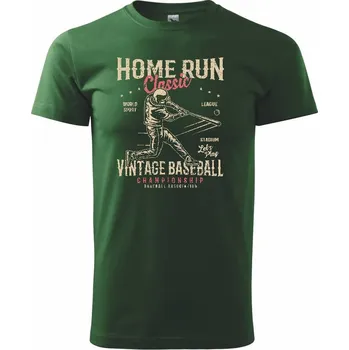 Pánské tričko Home Run Classic - Triko extra velké (5-8XL) - 8XL ( Lahvově zelená )